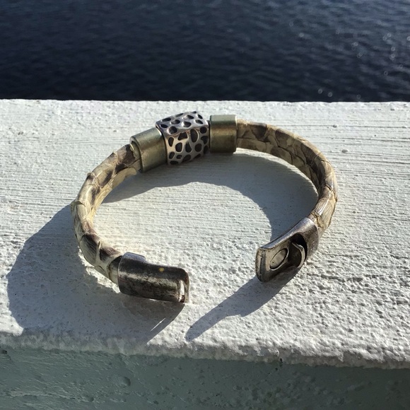 Wild Exotic Python Leather Bangles Bracelets Bundle (3 Bracelets) - Picture 9 of 13